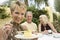 Happy Woman Eating Sweet Dish