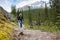 Happy Woman on Mountain Hike