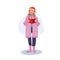 Happy woman Singing Christmas Song in Winter Costumes. woman in Festive Winter Attire Singing Christmas Carols