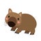 Happy Wombat animal cartoon character vector illustration