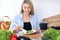 Happy women cooking in the kitchen