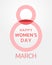 Happy Women`s Day 8 march creative symbol