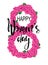 Happy womens day. 8 march Design with roses. International Womens Day Background