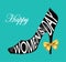 Happy Womens Day card background with ladies shoe