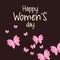 Happy womens day card butterfly