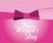 happy womens day card message bow