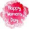 Happy Womens day lettering with floral frame