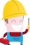 Happy worker with screwdriver