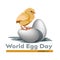 Happy World Egg Day.Vector illustration, greetings card