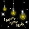 Happy year light bulbs