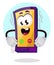 Happy yellow mobile emoji illustration vector