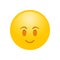 Happy yellow smile emotion reaction symbol icon