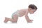 Happy Young Baby Learning Crawling