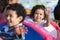 Happy Young Girl at Amusement Park