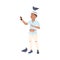 Happy Young Man Tourist Making Selfie with Pigeon Sitting on his Head, Man Travelling on Summer Vacation Cartoon Vector