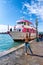 Happy young woman in Venice, Italy