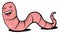 Happyy little worm, illustration, vector
