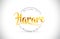 Harare Welcome To Word Text with Handwritten Font and Golden Tex