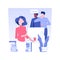 Harassment at a workplace isolated concept vector illustration.