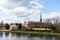 Harbor Area of Annapolis, Maryland on a cloudy spring day with s