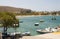 Harbor beach Pollonia Milos Cyclades Greek island