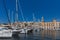 Harbor and buildings of the city of Birgu, Malta