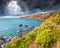 The harbor and cape Milazzo with nature reserve Piscina di Venere