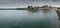 Harbor and city of Rapperswil with the historic castle and church