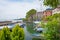 Harbor with colorful boats, Gargnano italy, lake Gardasee