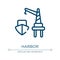 Harbor icon. Linear vector illustration from transportation collection. Outline harbor icon vector. Thin line symbol for use on