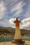 Harbor Light at Kalk Bay harbor South Africa