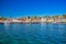 Harbor in Lucerne city with the view of Lucerne lake and promenade