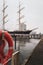 in the harbor of Luebeck Travemuende lies the sailing ship Passat