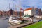 Harbor at Motlawa river in Gdansk