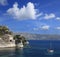 Harbor, Old Fort and Hellenic Temple Corfu, Greece