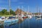 Harbor in Orth, Fehmarn, Baltic Sea, Schleswig-Holstein, Germany