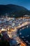 The harbor of Parga by night, Greece, Ionian Islands