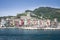 Harbor Portovenere, Spezia, Italy, Liguria: 08 august 2018. Panorama of colorful picturesque harbor of Porto Venere with San