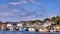 Harbor in Vitte with fishing boats on a sunny beautiful day, Hiddensee island, Baltic Sea, Germany