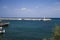 The harbor wharf in Hersonissos, Crete. Port with fishing boats.