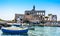 The harbour and beach at Cala San Vito, Puglia, Italy