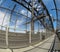 Harbour bridge Structure and Cycle path alongside the bridge, the image was taken in fish eyes wide angle lens.