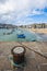 A harbour capstan at St Ives Harbour in Cornwall, England