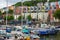 Harbour and Clifton colorful houses in Bristol UK