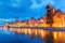 Harbour crane and city gate Zuraw, Gdansk, Poland