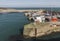 Harbour entrance at Amlwch Port on Anglesey, Wales, UK.