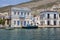 The harbour on Kastellorizo Island in Greece.