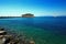 The harbour of Kusadasi, Turkey. Pigeon Island in the background.