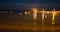 Harbour Lights with full moon rising