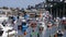 The Harbour at Looe Cornwall on a sunny day with boats moored